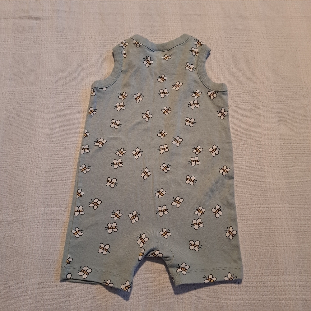 Hanna Andersson boys size 75 or 12-18 months bumble bee shorts romper - Picture 3 of 4
